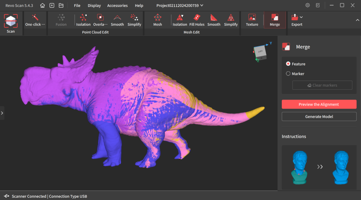 Revopoint - affordable structured light 3D scanner